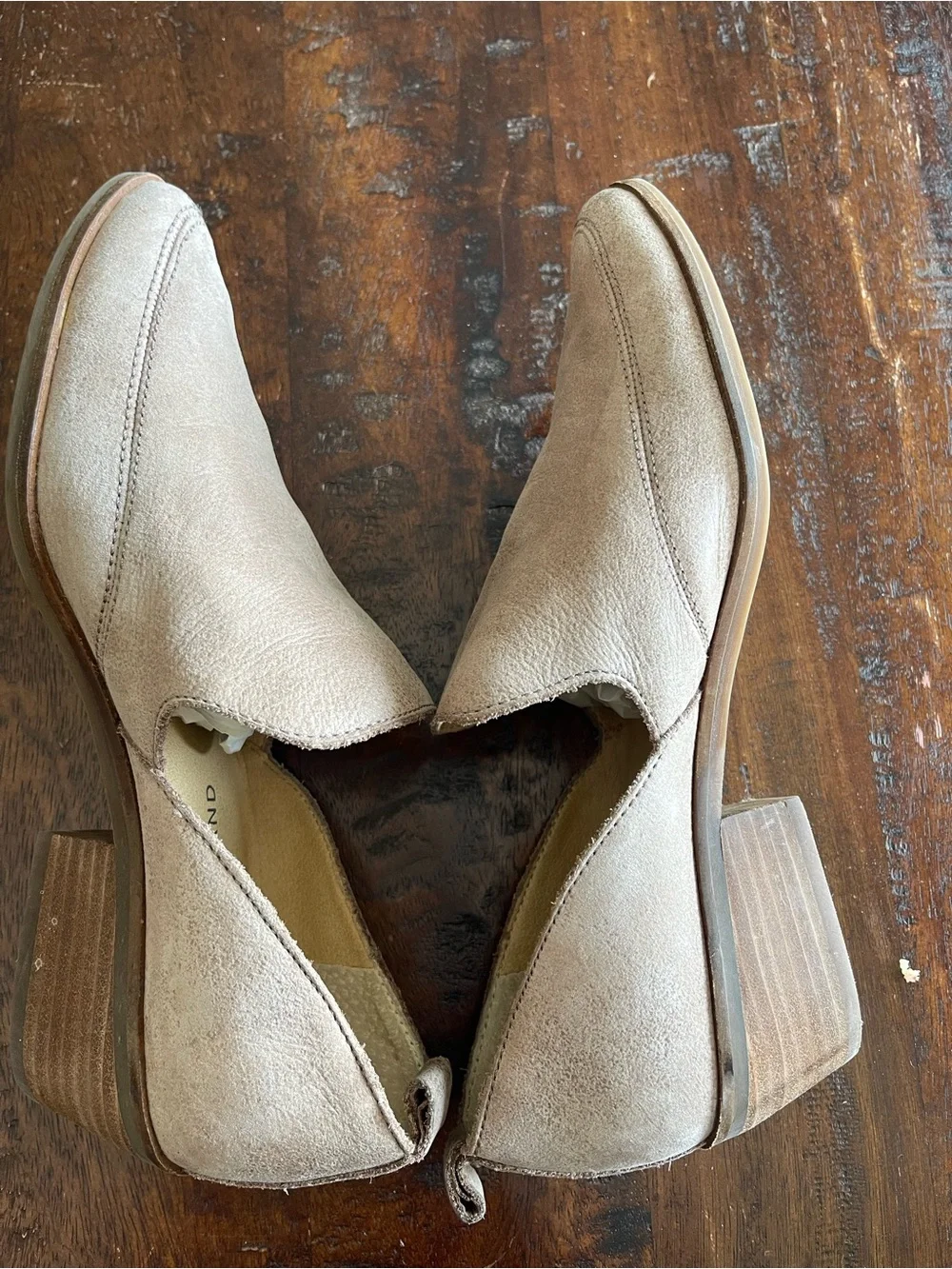 Lucky Brand Women's Light Taupe Suede Slip-On Loafers